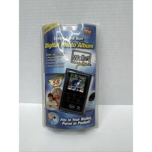 Digital Photo Album White Credit Card Size Wallet Pix Purse Pocket NEW SEALED